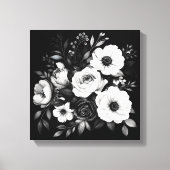 Monochrome Blumengestecke Leinwanddruck (Vorderseite)