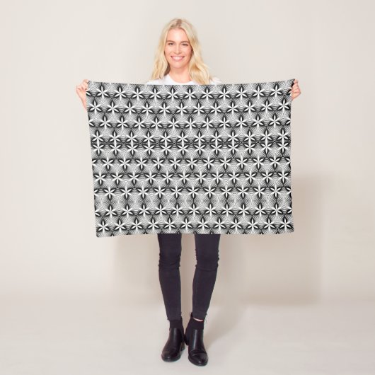 Monochrome Blumenrasterdecke Fleecedecke (Beispiel)