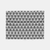 Monochrome Blumenrasterdecke Fleecedecke (Vorderseite (Horizontal))