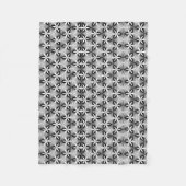 Monochrome Blumenrasterdecke Fleecedecke (Vorderseite)