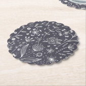 Monochrome Blumenreihe Untersetzer (angewinkelt)