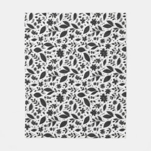 🌸 Monochrome Blumige Gemütliche Minimale Heim Sti Fleecedecke