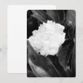 Monochrome Blüte Einladung (Vorne/Hinten)
