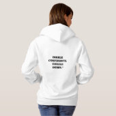 Monochrome Blüte - Weiße Hoodie mit schwarzem Bläs (Schwarz voll)