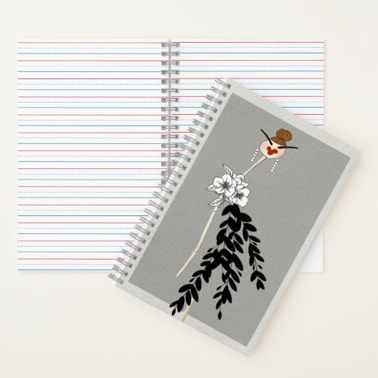 Monochrome Blüten Notizblock (Innen)
