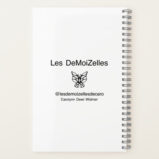 Monochrome Blüten Notizblock (Rückseite)