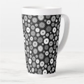 Monochrome Blütenmuster Milchtasse (Rechte Ecke)