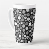 Monochrome Blütenmuster Milchtasse (Linke Ecke)