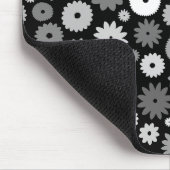 Monochrome Blütenmuster Mousepad (Ecke)