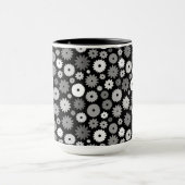 Monochrome Blütenmuster Tasse (Zentrum)