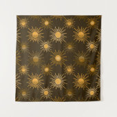 Monochrome Bohsonnenmuster Wandteppich (Vorderseite (Horizontal))