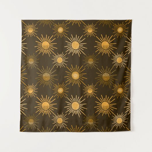 Monochrome Bohsonnenmuster Wandteppich (Vorderseite (Horizontal))