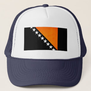 Monochrome bosnisch-herzegowinische Flagge Truckerkappe
