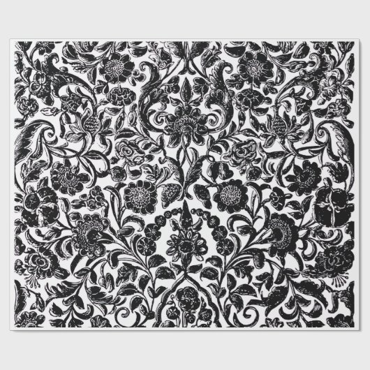 "Monochrome Botanical" Künstlerisches Geschenkpapi Geschenkpapier (Flach)