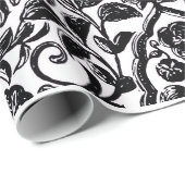 "Monochrome Botanical" Künstlerisches Geschenkpapi Geschenkpapier (Rolleneckpunkt)