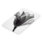 Monochrome botanische Kunstfotografie Magnet (Linke Seite)