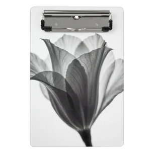 Monochrome botanische Kunstfotografie Mini Klemmbrett