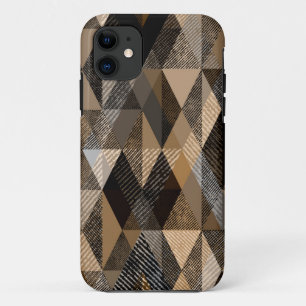 Monochrome braune Rhombisch Case-Mate iPhone Hülle