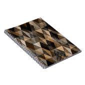Monochrome braune Rhombisch Notizblock (Rechte Seite)