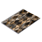 Monochrome braune Rhombisch Notizblock (Linke Seite)