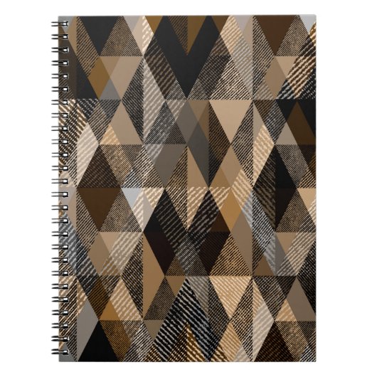 Monochrome braune Rhombisch Notizblock (Vorderseite)