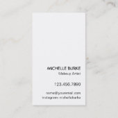 Monochrome Brush-Set | Makeup Artist Visitenkarte (Rückseite)