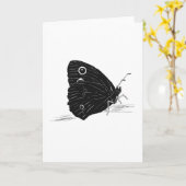 Monochrome Butterfly Card Karte (Gelbe Blume)