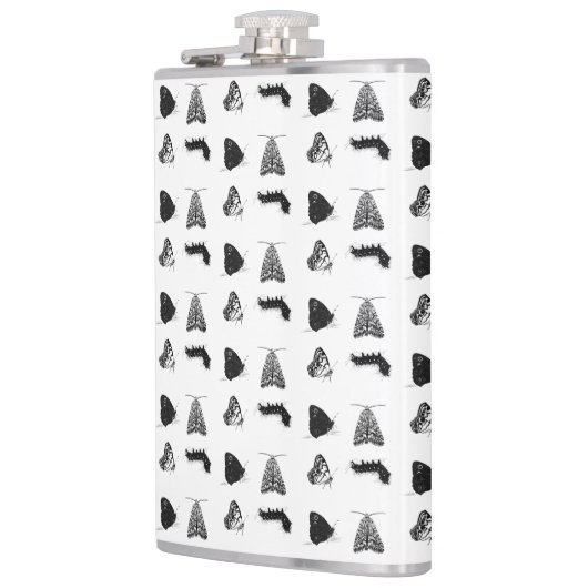 Monochrome Butterfly Flachmann (Links)