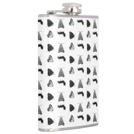 Monochrome Butterfly Flachmann (Rechts)