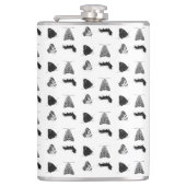 Monochrome Butterfly Flachmann (Vorderseite)