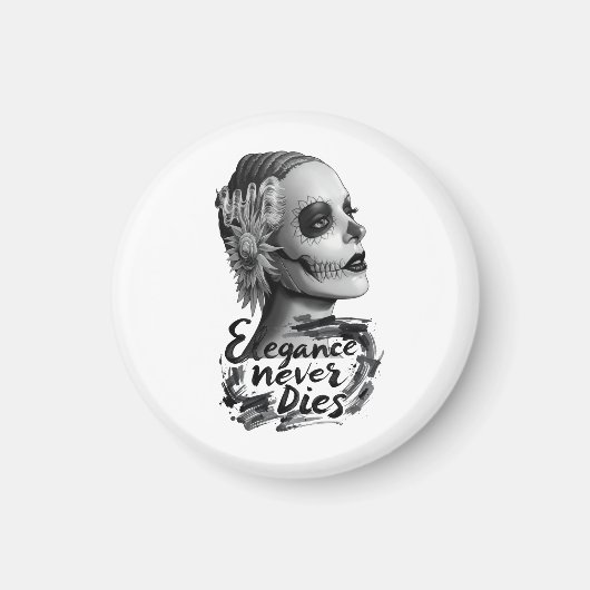 Monochrome Calavera Magnet (Vorne)