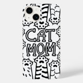 Monochrome Cat-Mama Case-Mate iPhone Hülle (Rückseite)