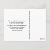 Monochrome City Skyline Wir bewegten Ankündigung Postkarte (Rückseite)