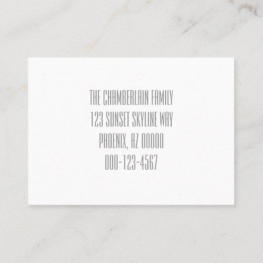 Monochrome City Skyline Wir haben eine neue Adress Visitenkarte (Rückseite)