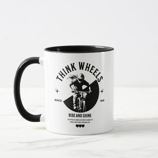 Monochrome Coffe-Tasse für Fahrradfahrer Tasse (Links)