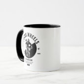 Monochrome Coffe-Tasse für Fahrradfahrer Tasse (Vorderseite Links)