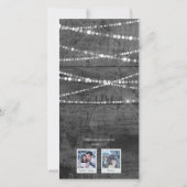 Monochrome Color Pop 2-Foto-Chrismukkah-Karte (Rückseite)