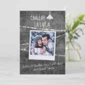 Monochrome Color Pop Foto Chrismukkah-Karte (Stehend Vorderseite)