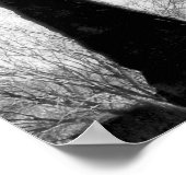 Monochrome Crow auf keltischem Kreuz Poster (Ecke)