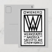 Monochrome Dackel Werkstaette Postkarte (Vorne/Hinten)