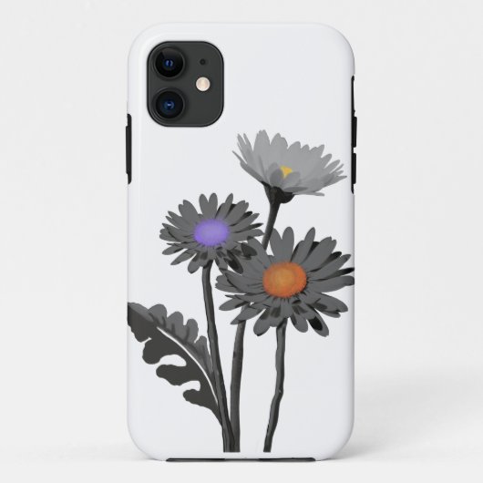 Monochrome Daisys Case-Mate iPhone Hülle (Rückseite)
