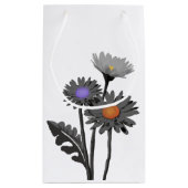 Monochrome Daisys mit farbigen Geschenktüten für d Kleine Geschenktüte (Rückseite)