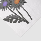 Monochrome Daisys-Papiere Seidenpapier (Ausschnitt)