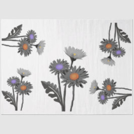 Monochrome Daisys-Papiere Seidenpapier