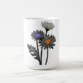 Monochrome Daisys-Tasse Verwandlungstasse (Zentrum)