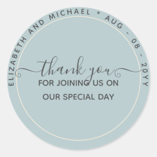 Monochrome Danke, dass Sie Labels bevorzugen Runder Aufkleber