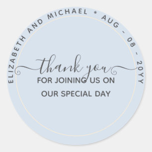 Monochrome Danke, dass Sie Labels bevorzugen Runder Aufkleber