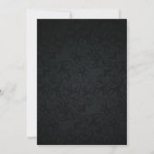 Monochrome Deutsche Und Script Hochzeit  Einladung (Rückseite)