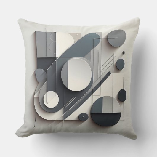 Monochrome Dimensional Balance Kissen (Vorderseite)