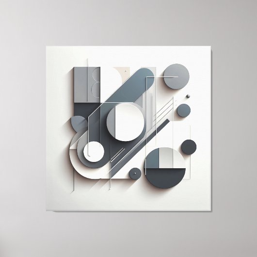 Monochrome Dimensional Balance Leinwanddruck (Vorderseite)